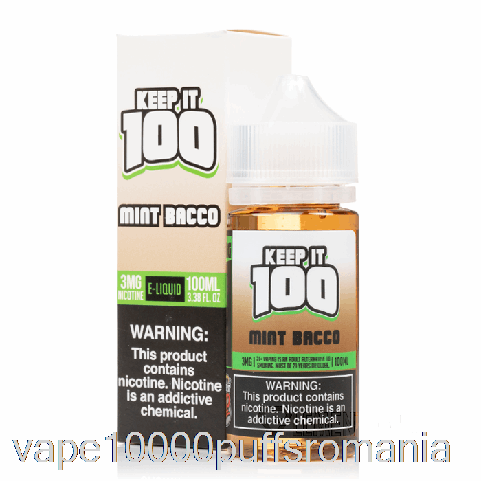 Vape Romania Menta Bacco - Pastreaza-l 100 - 100ml 3mg